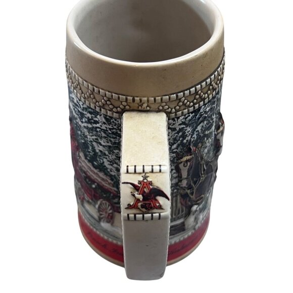 Anheuser-Busch Budweiser Limited Edition 1987 Clydesdale Winter Scene Beer Stein - Picture 7 of 7